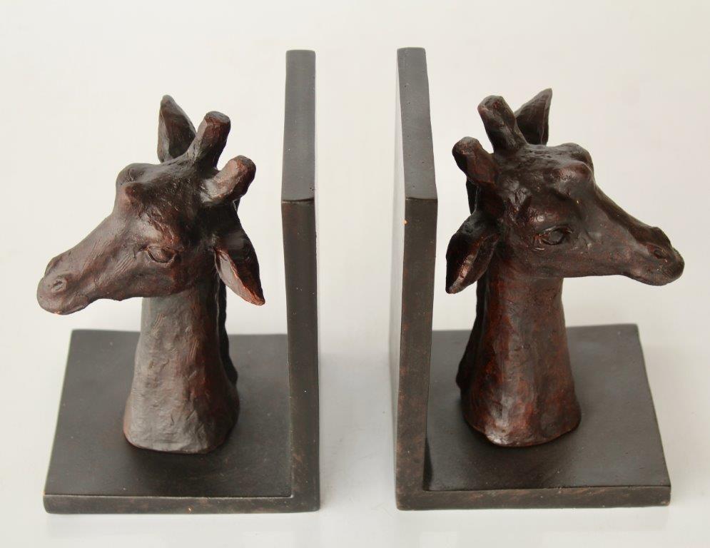Pair Of Giraffe Head Book Ends